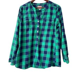 Old Navy Plaid - Tunic style button up.